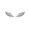 Ohrstecker Feder Boho Hippie Leichtigkeit Silber - Ohrringe für Damen | Shop Nory