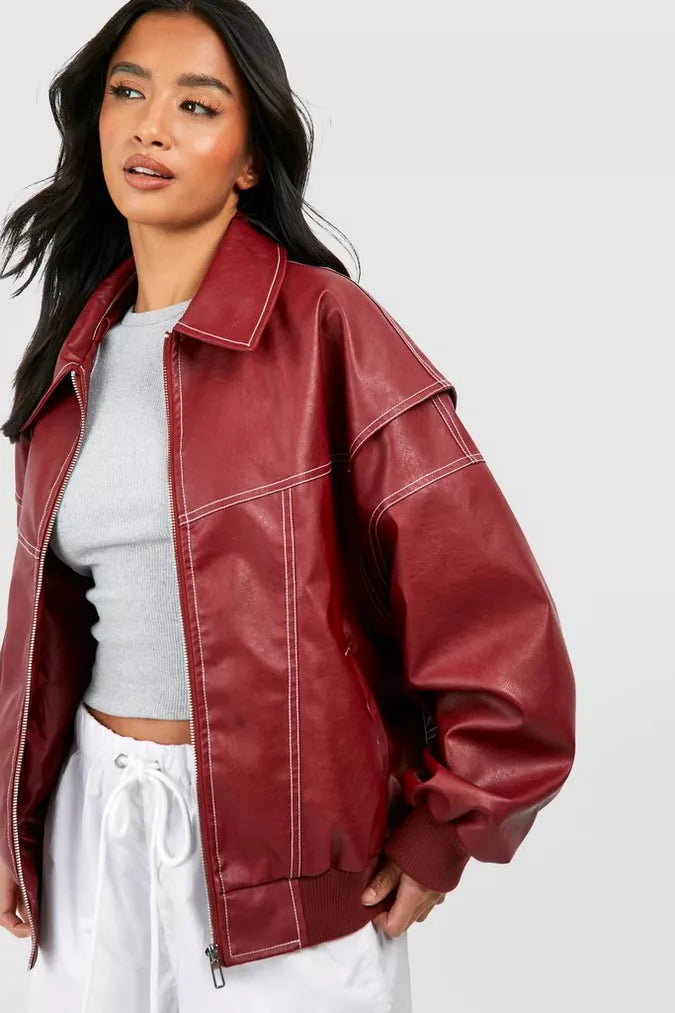 Shopnory | Übergröße Herbst Lederjacke