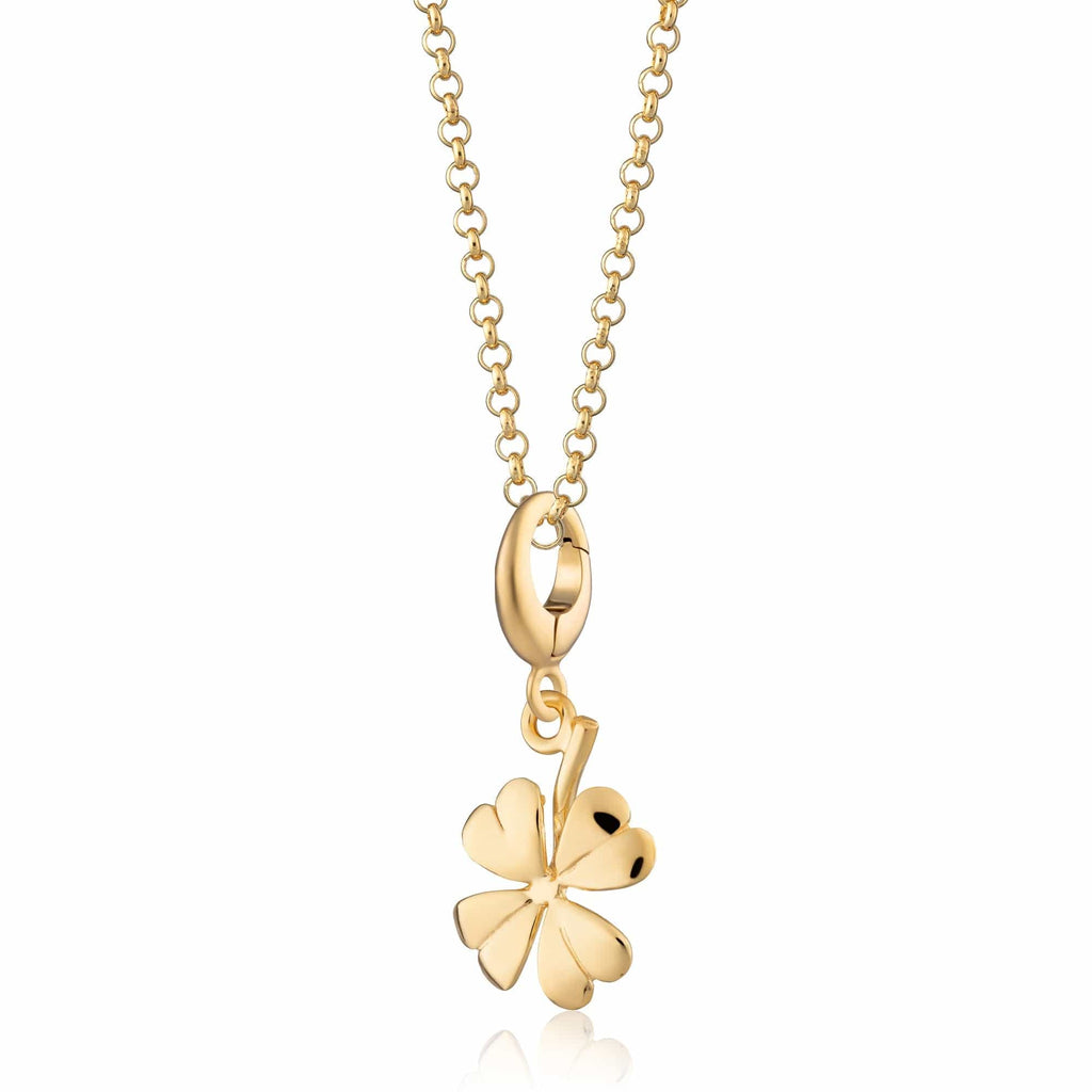 Gold Vierblättriges Kleeblatt Charm Halskette | Shop Nory