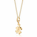 Gold Vierblättriges Kleeblatt Charm Halskette | Shop Nory