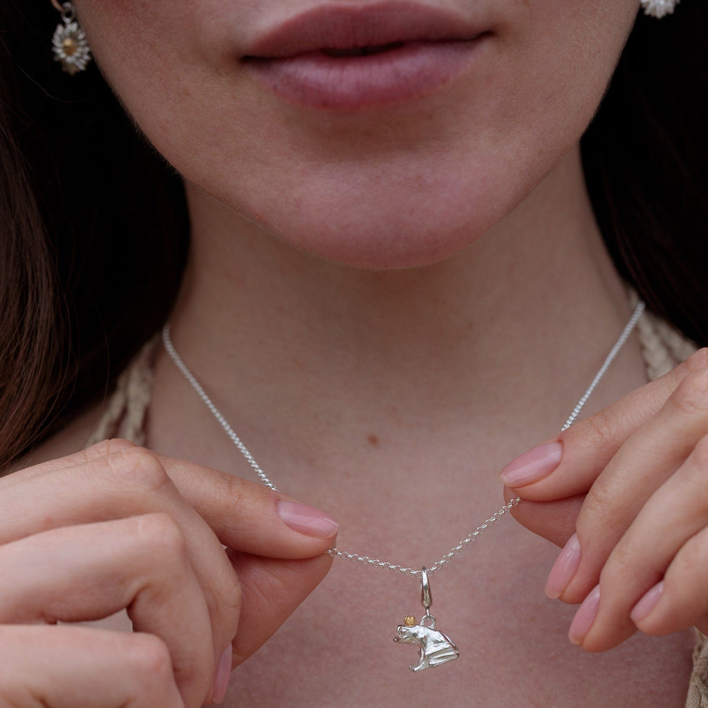 Silber Frosch Charm Halskette | Shop Nory