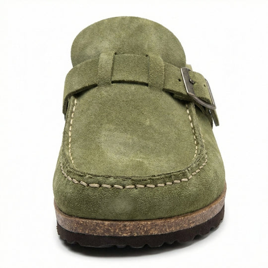 Clogs - Damen Retro Wildleder Slip-On Mule