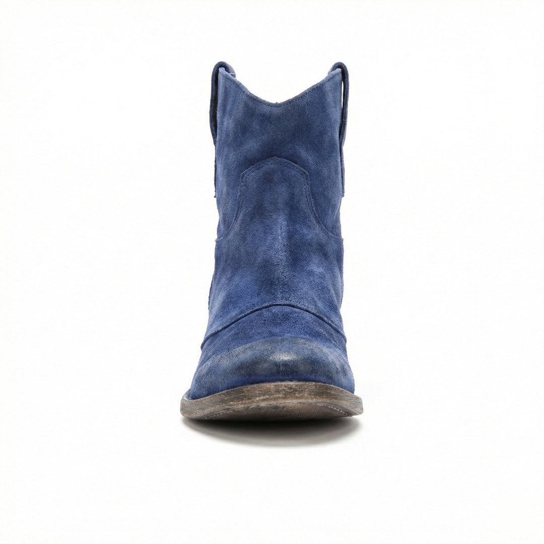 Kurze Cowboy-Stiefel | Western | Wildleder | Knöchel-Stiefel | Damenstiefel