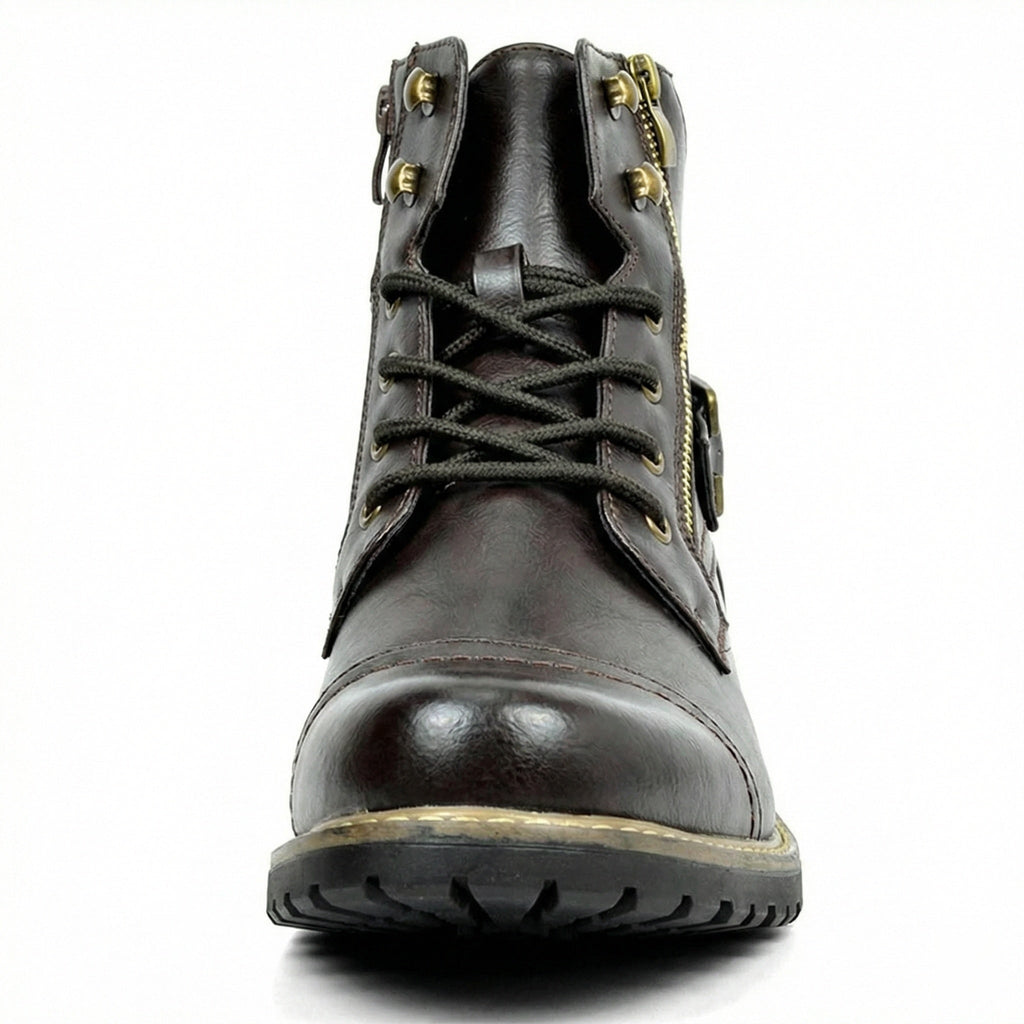 Motorradstiefel aus echtem Leder