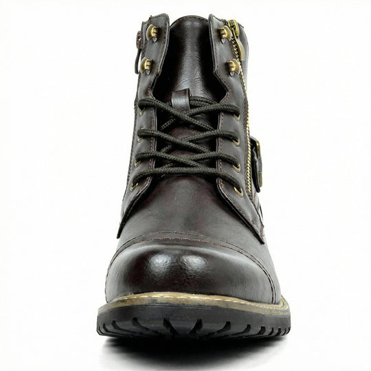 Motorradstiefel aus echtem Leder