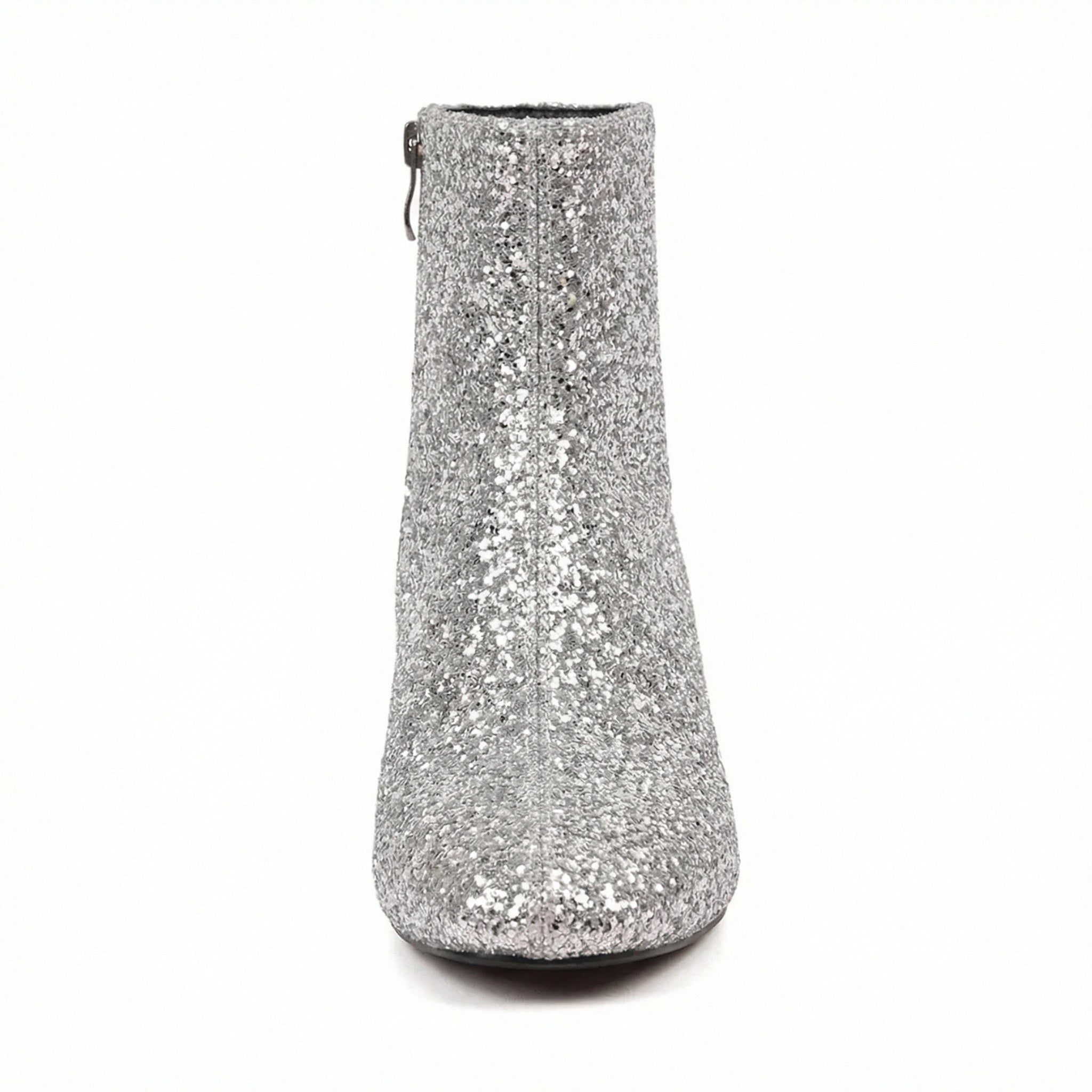 Glitzernde Ankle Boots Mit Blockabsatz