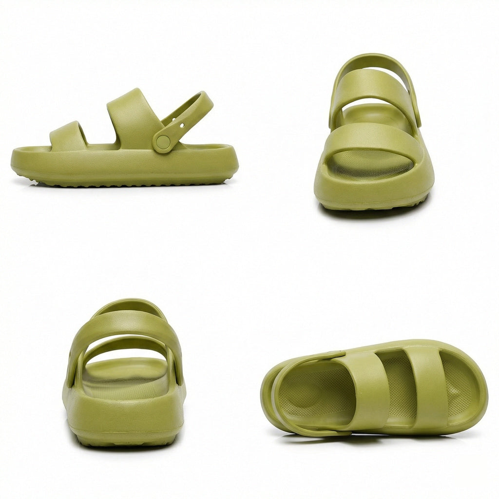 Orthopädische Sandalen Comfort Plus Pantoletten mit Doppelriemen Gepolsterte, Lässige Slip-On-Sandalen