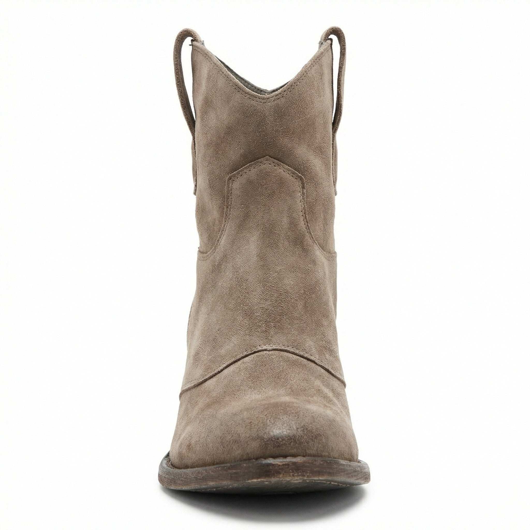Kurze Cowboy-Stiefel | Western | Wildleder | Knöchel-Stiefel | Damenstiefel