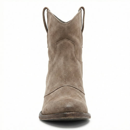 Kurze Cowboy-Stiefel | Western | Wildleder | Knöchel-Stiefel | Damenstiefel