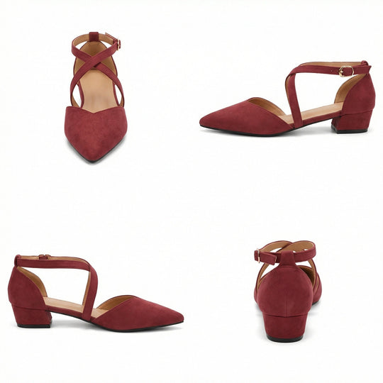 Modische Flache Sandalen mit Spitzer Spitze