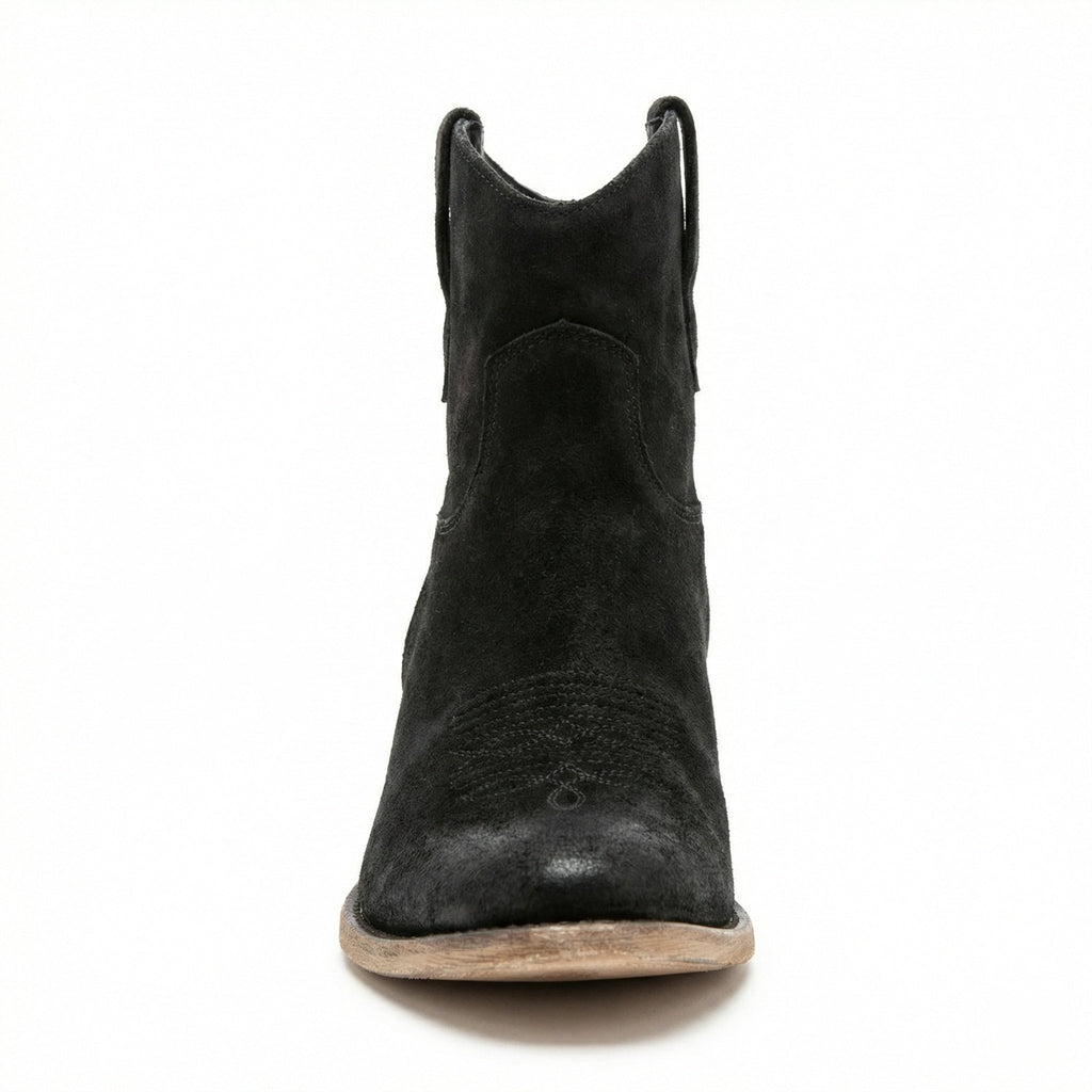 Kurze Cowboy-Stiefel | Western | Wildleder | Knöchel-Stiefel | Damenstiefel