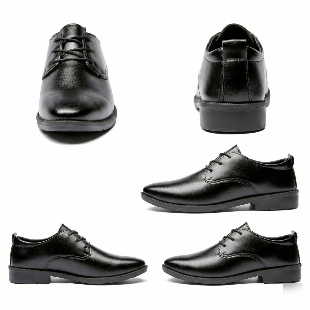 Herren Elegante Leder Schnürschuhe mit rutschfester Sohle