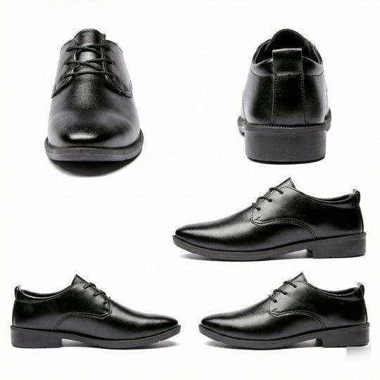 Herren Elegante Leder Schnürschuhe mit rutschfester Sohle
