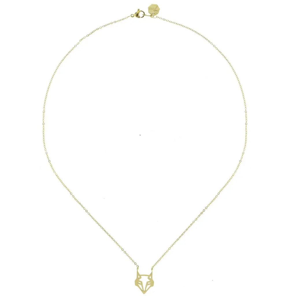 Goldfarbene Origami-Fuchskette – modern, verspielt und stilvoll | Shop Nory