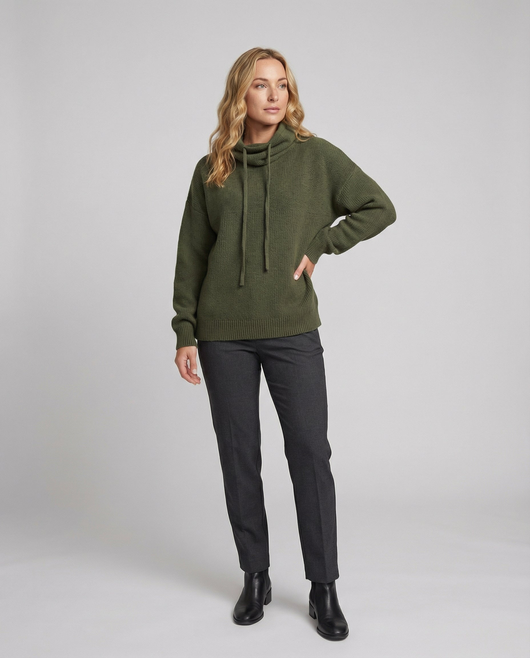 Merinowolle Damen Rollkragenpulli