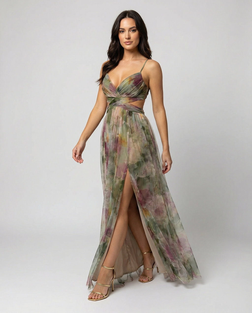 Elegantes Maxikleid im Schönen Blumenmuster für festliche Anlässe | ShopNory
