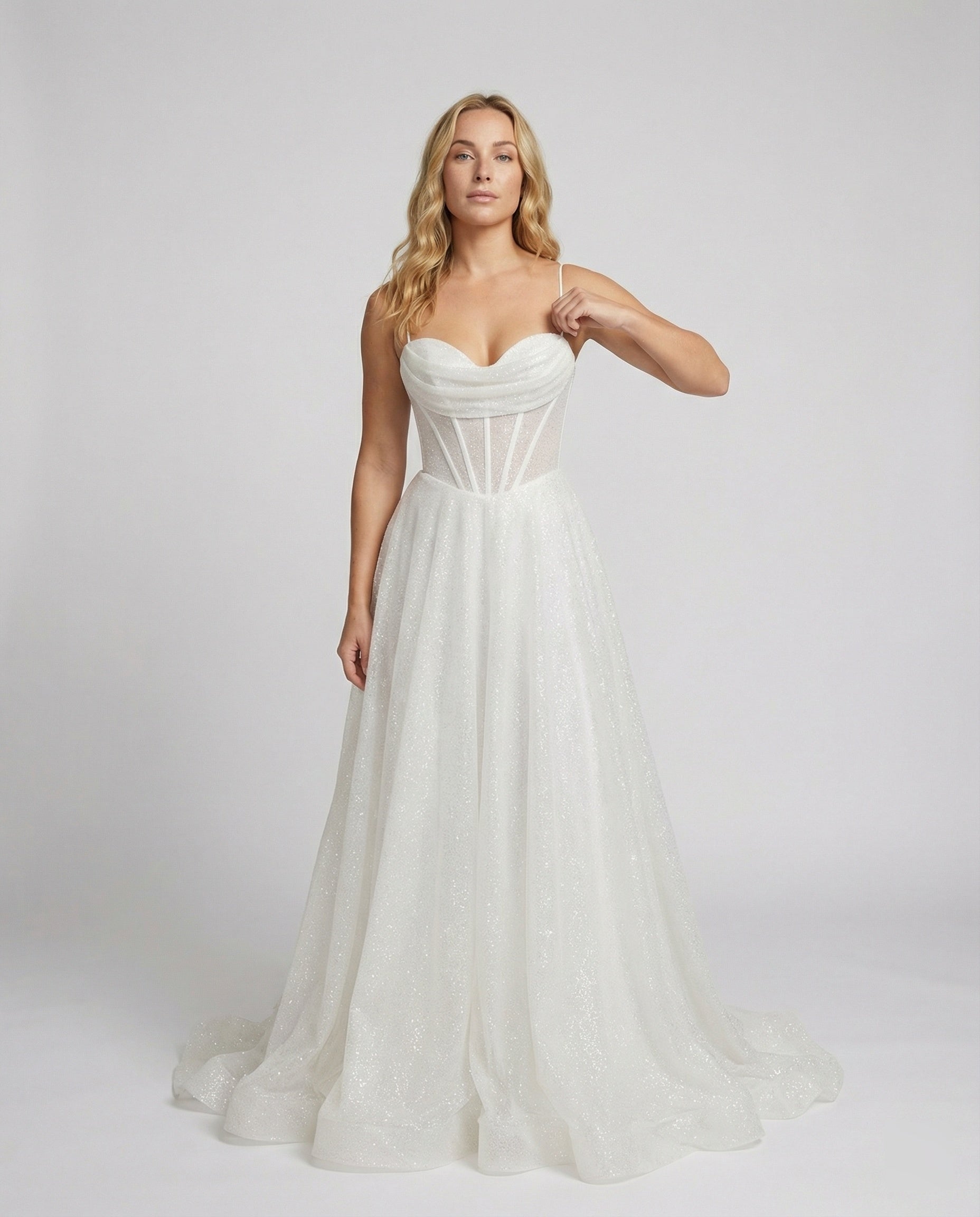 Glitter Ballkleid mit Schnürung