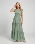 Damen Maxikleid Sommer Smock Oberteil