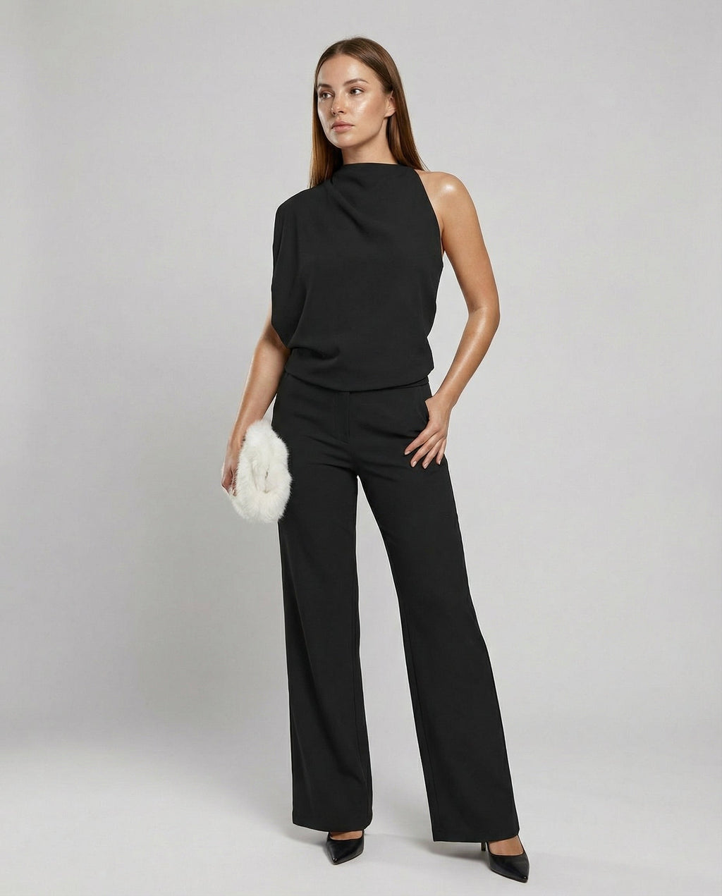 Eleganter Jumpsuit mit Rundhalsausschnitt für Alltag & Besondere Anlässe | ShopNory