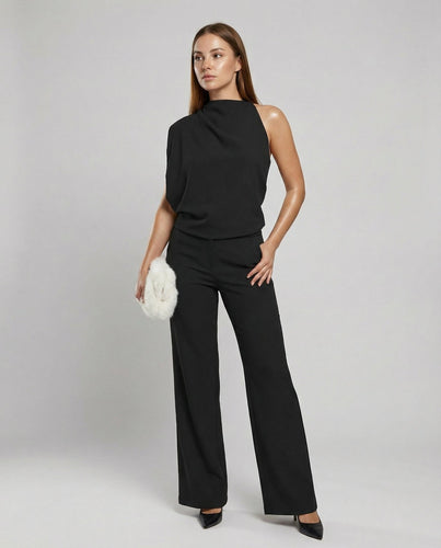 Eleganter Jumpsuit mit Rundhalsausschnitt für Alltag & Besondere Anlässe | ShopNory