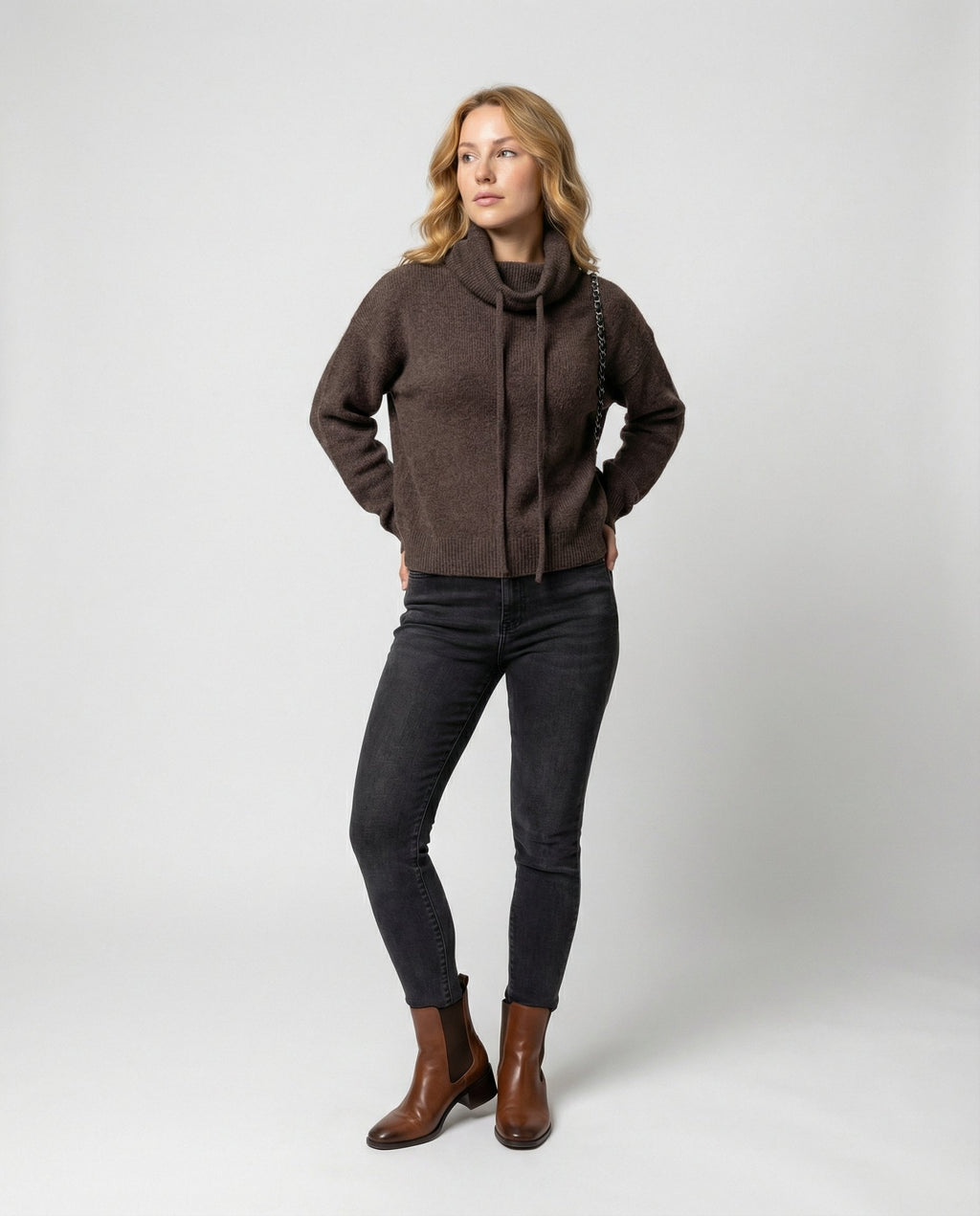 Merinowolle Damen Rollkragenpulli