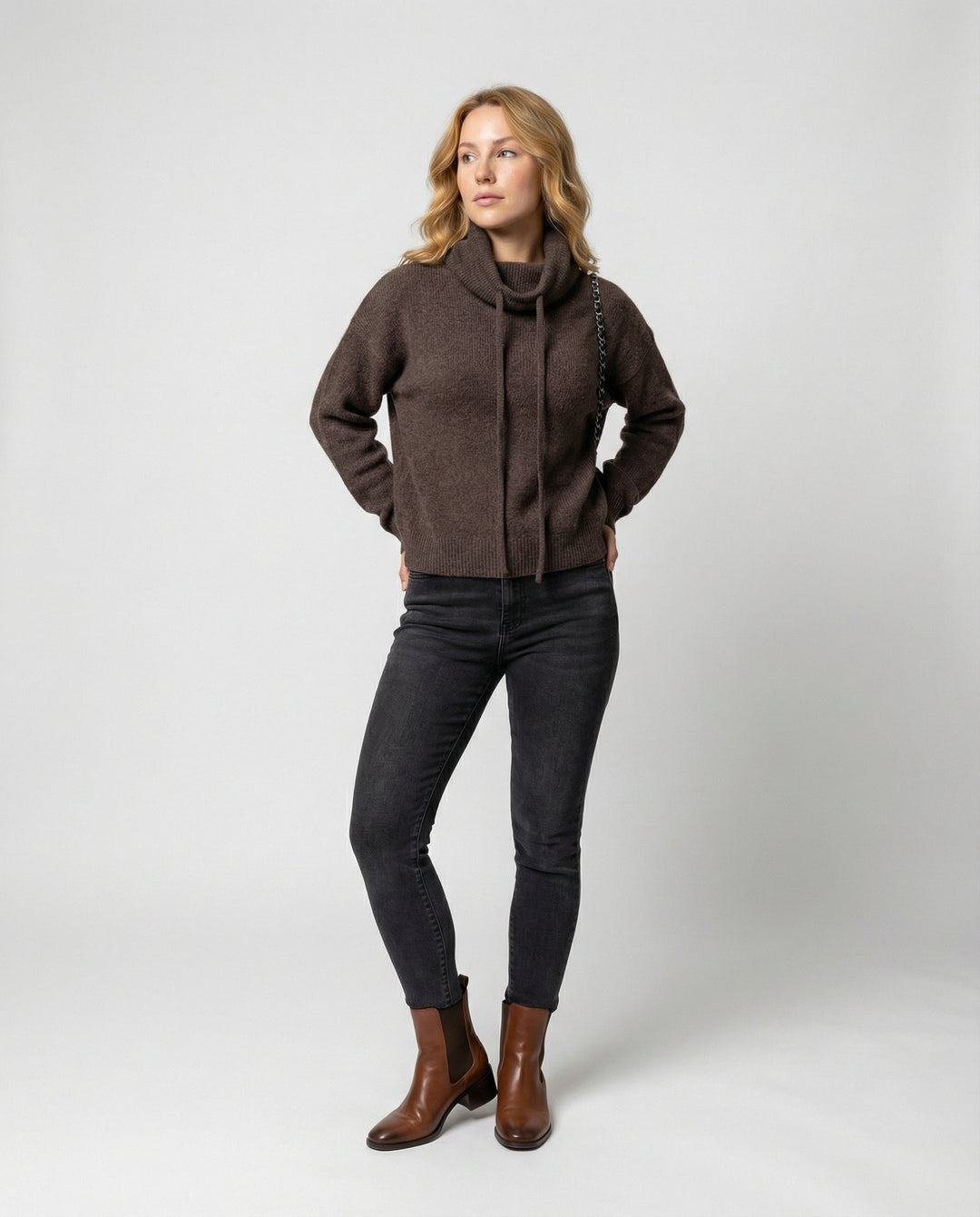 Merinowolle Damen Rollkragenpulli