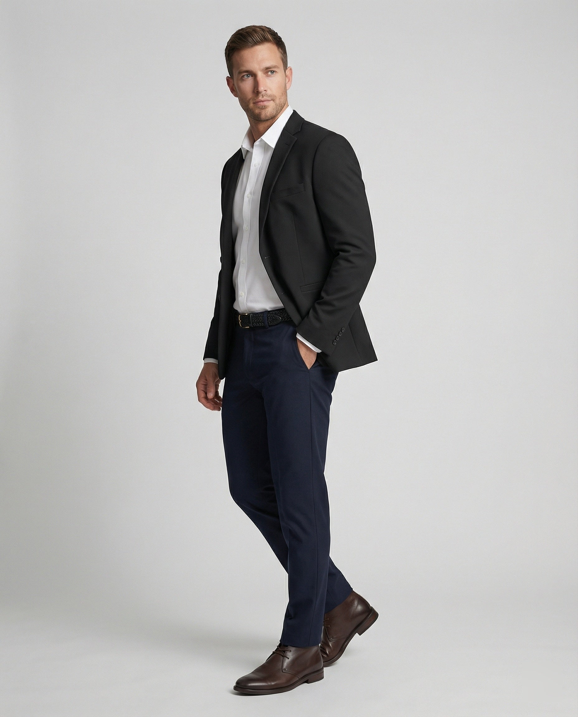 City Blazer Strukturstoff Herren