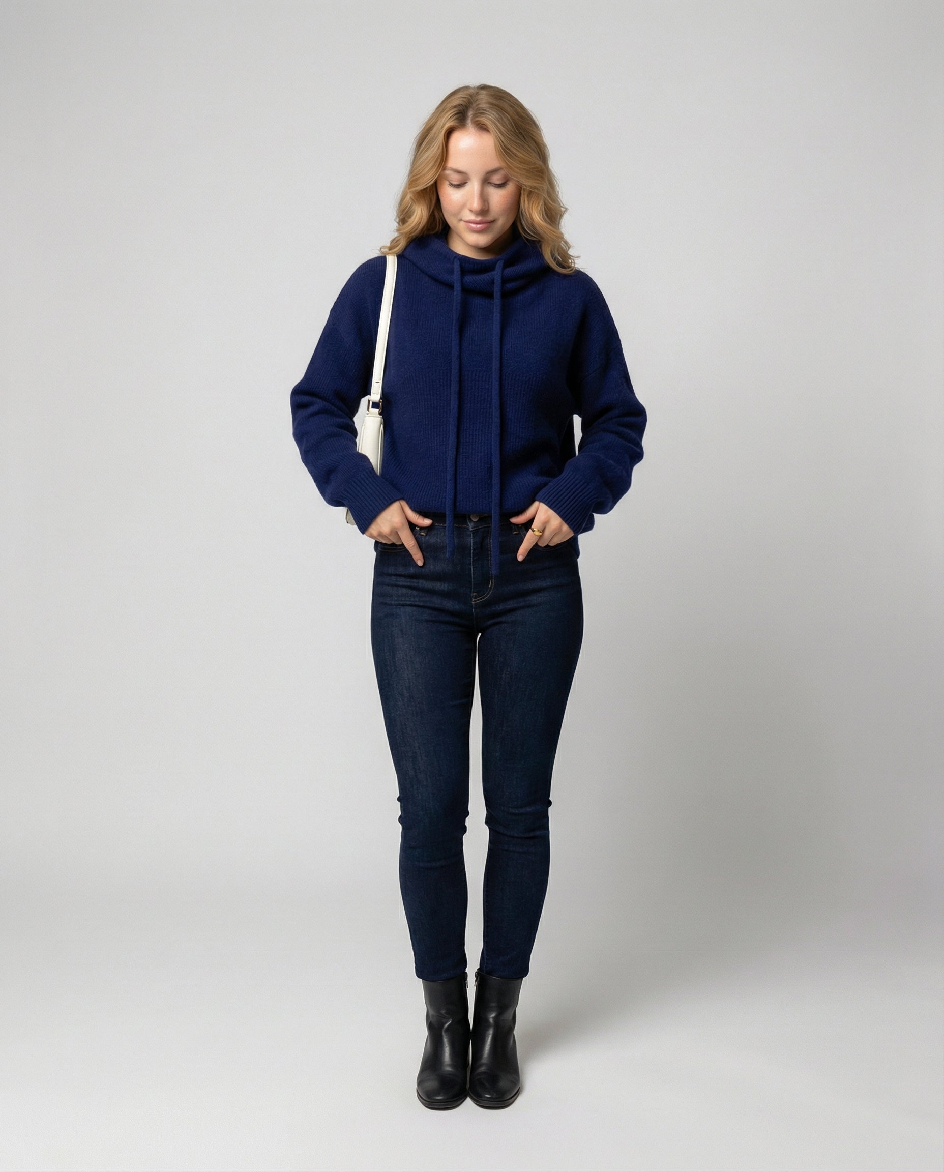 Merinowolle Damen Rollkragenpulli