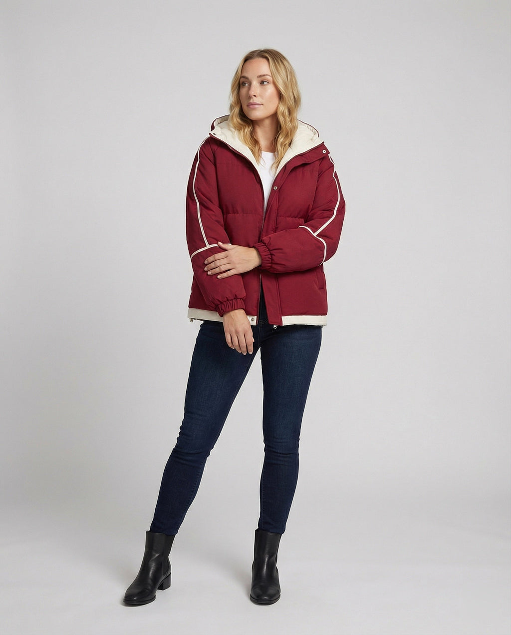 Damen Hochwertige Winterjacke mit isolierender Kapuze