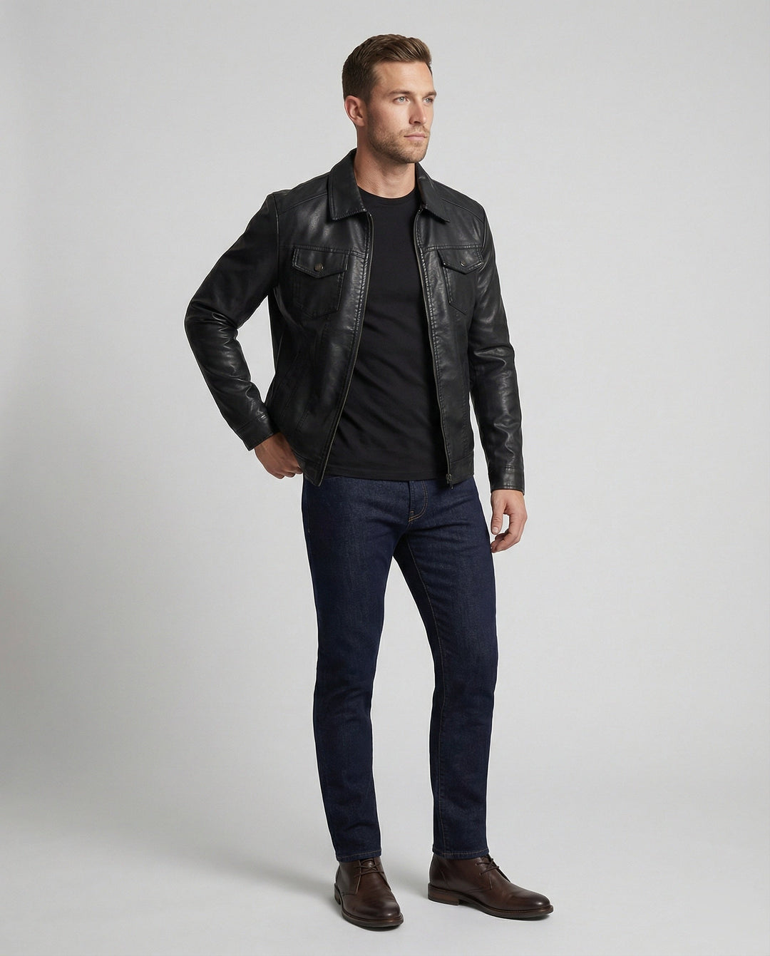 Exklusive Herren-Lederjacke in Premium-Qualität