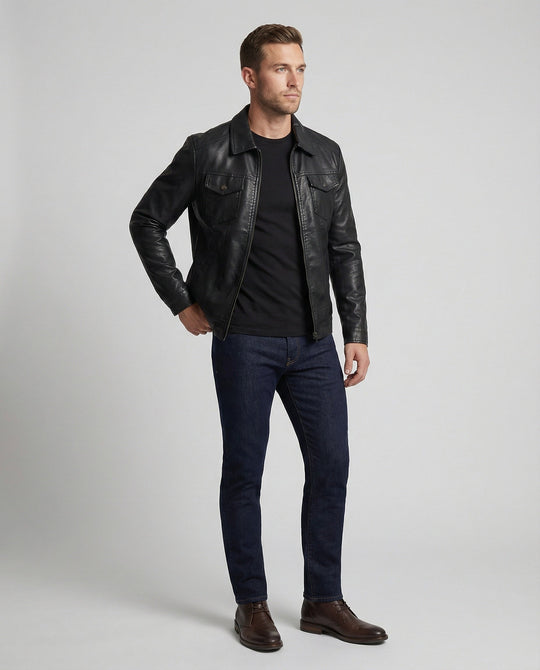 Exklusive Herren-Lederjacke in Premium-Qualität