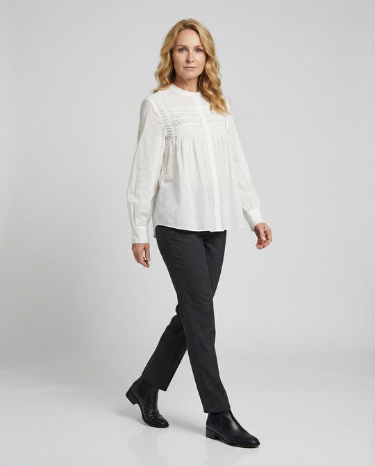 Romantische Baumwollbluse Damen