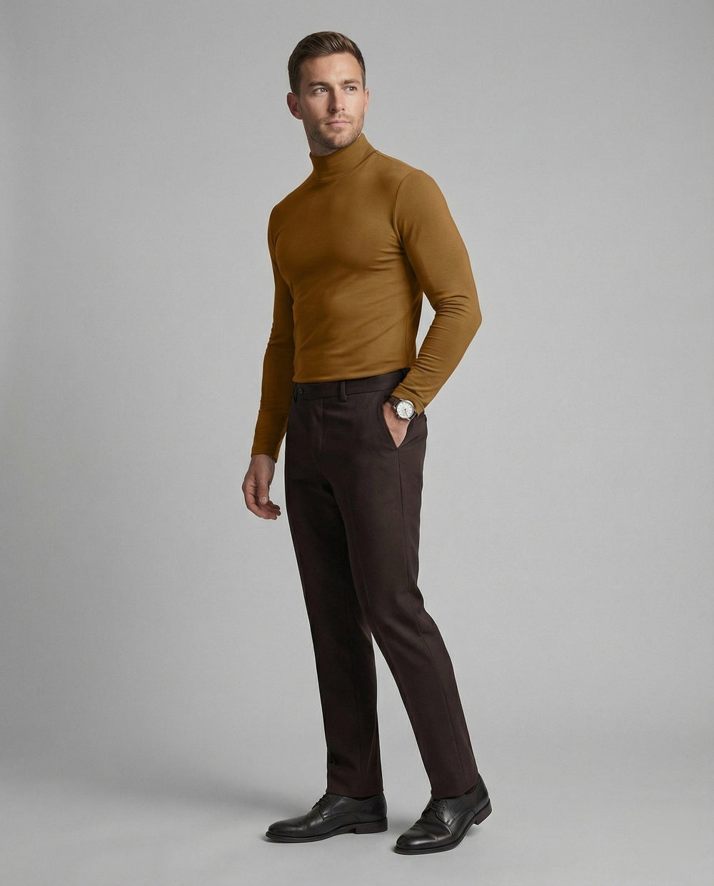 Hochwertiger Rollkragenpullover Herren