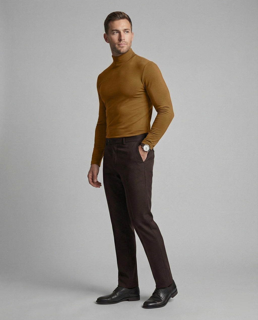 Hochwertiger Rollkragenpullover Herren
