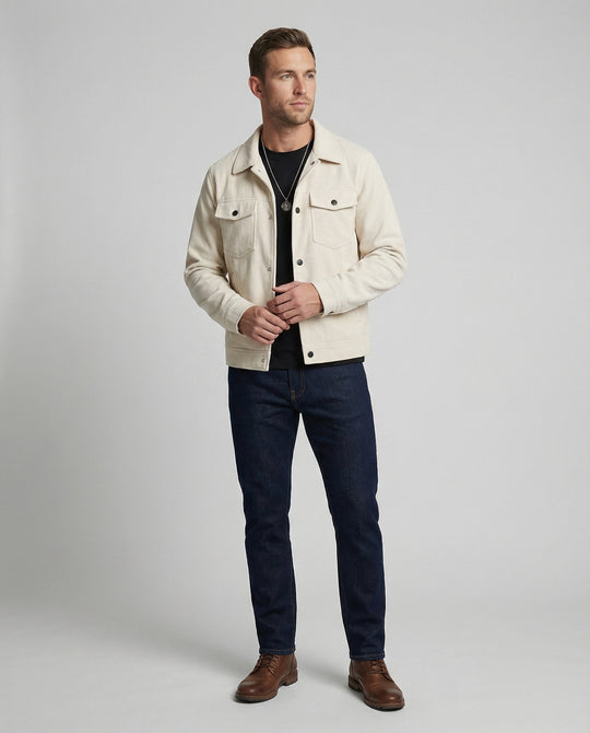 Cord Überhemdjacke Mit Druckknöpfen Herren