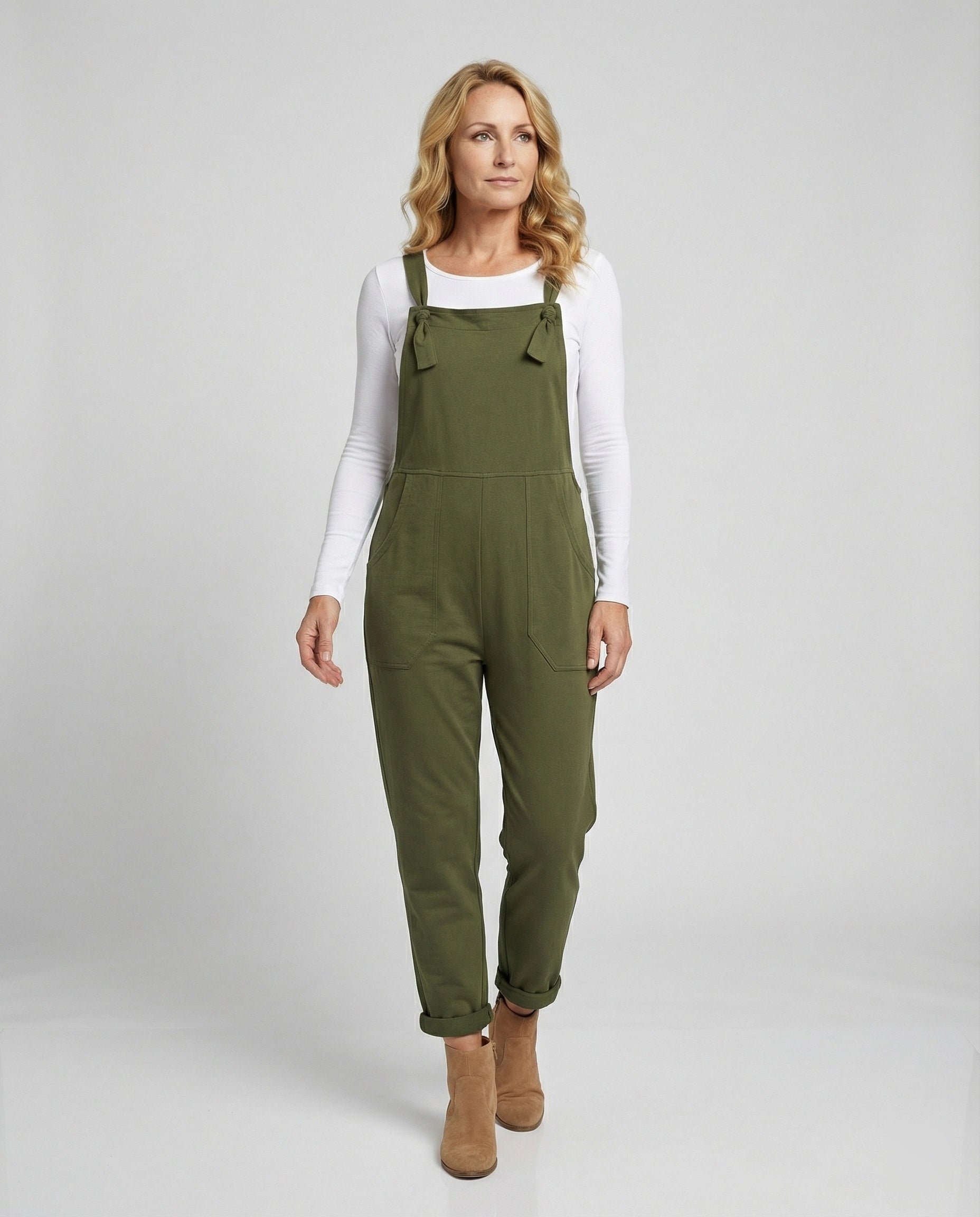 Damen Latzhose Baumwolle Casual
