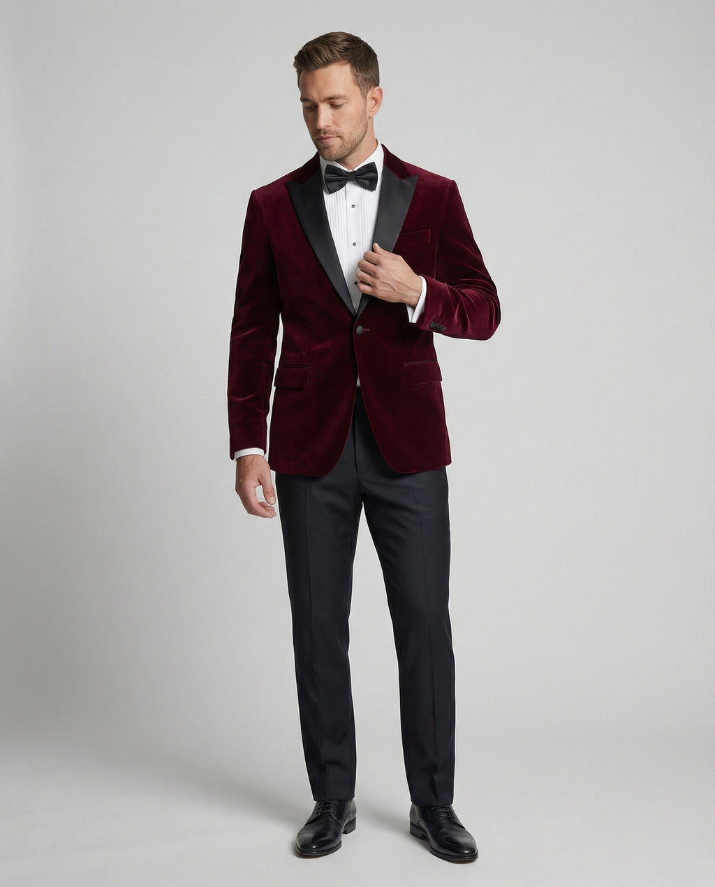 Herren Sommerjacke mit Schmaler Passform und Kontrastierendem Revers
