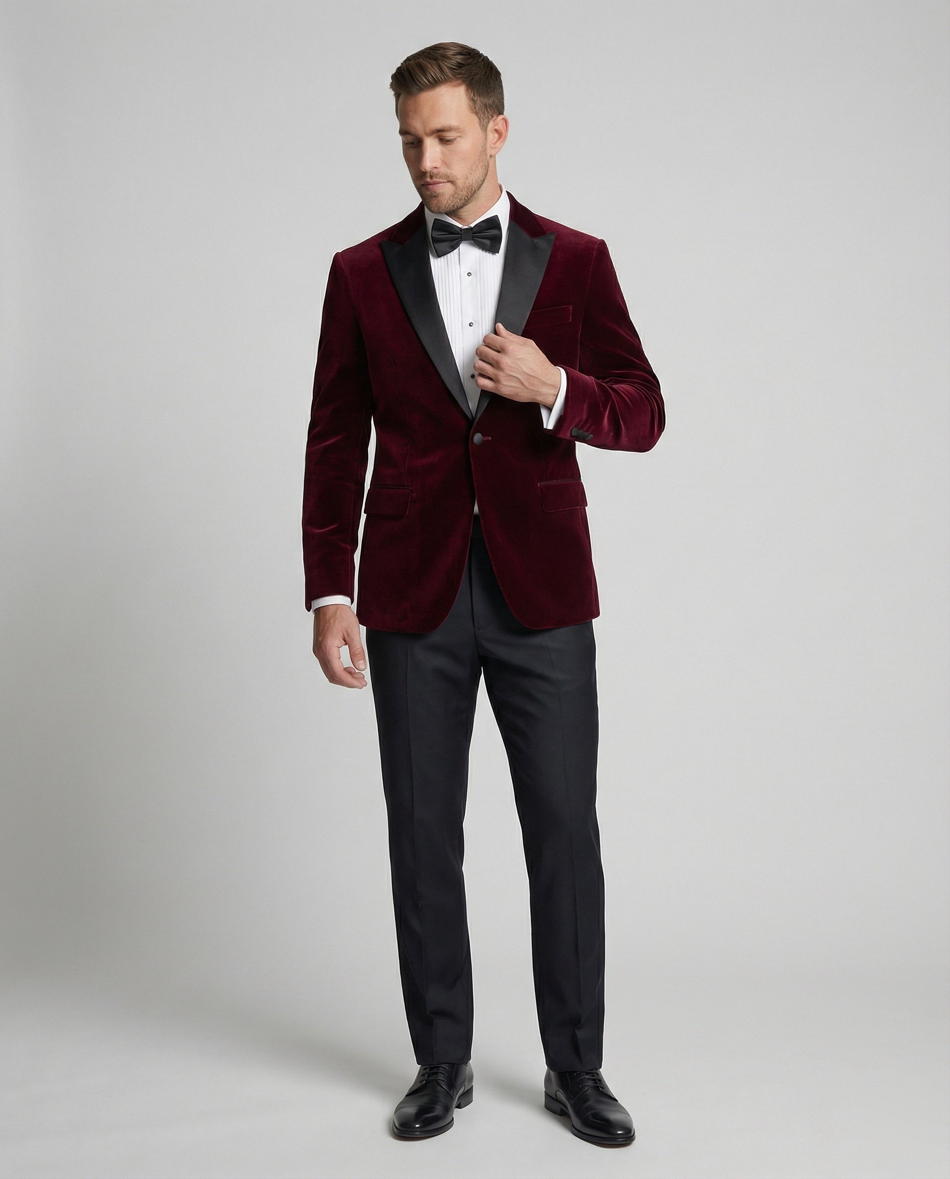 Herren Sommerjacke mit Schmaler Passform und Kontrastierendem Revers