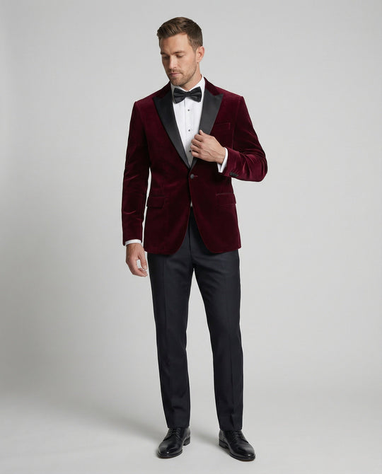 Herren Sommerjacke mit Schmaler Passform und Kontrastierendem Revers