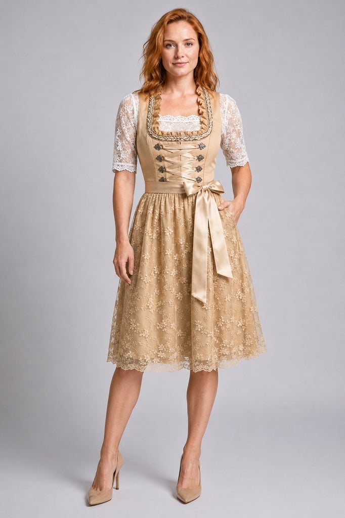 Traditionelles Dirndlkleid mit Schnürmieder für Oktoberfest | ShopNory