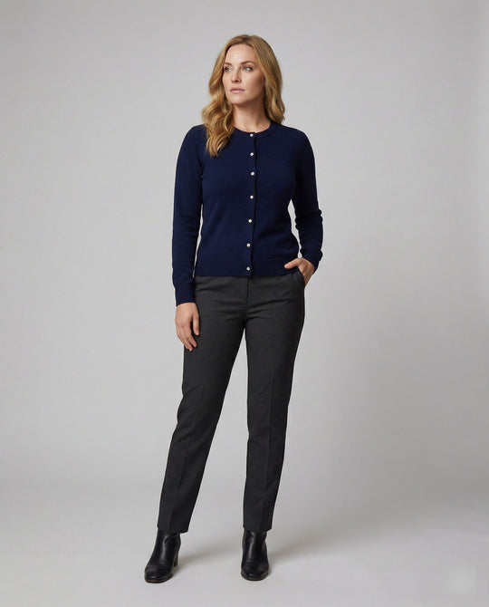 Damen Feinstrick Cardigan mit Knopfleiste und weichem Material