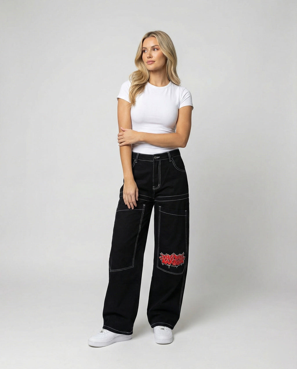 Denim Baggy Jeans mit Weiter Passform & Lässigem Stil