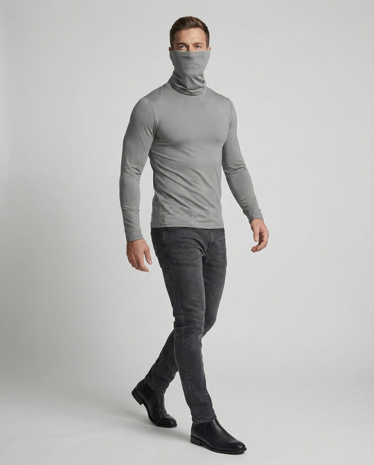 Herren Funktionsshirt mit hohem Kragen und innovativem Feuchtigkeitsmanagement