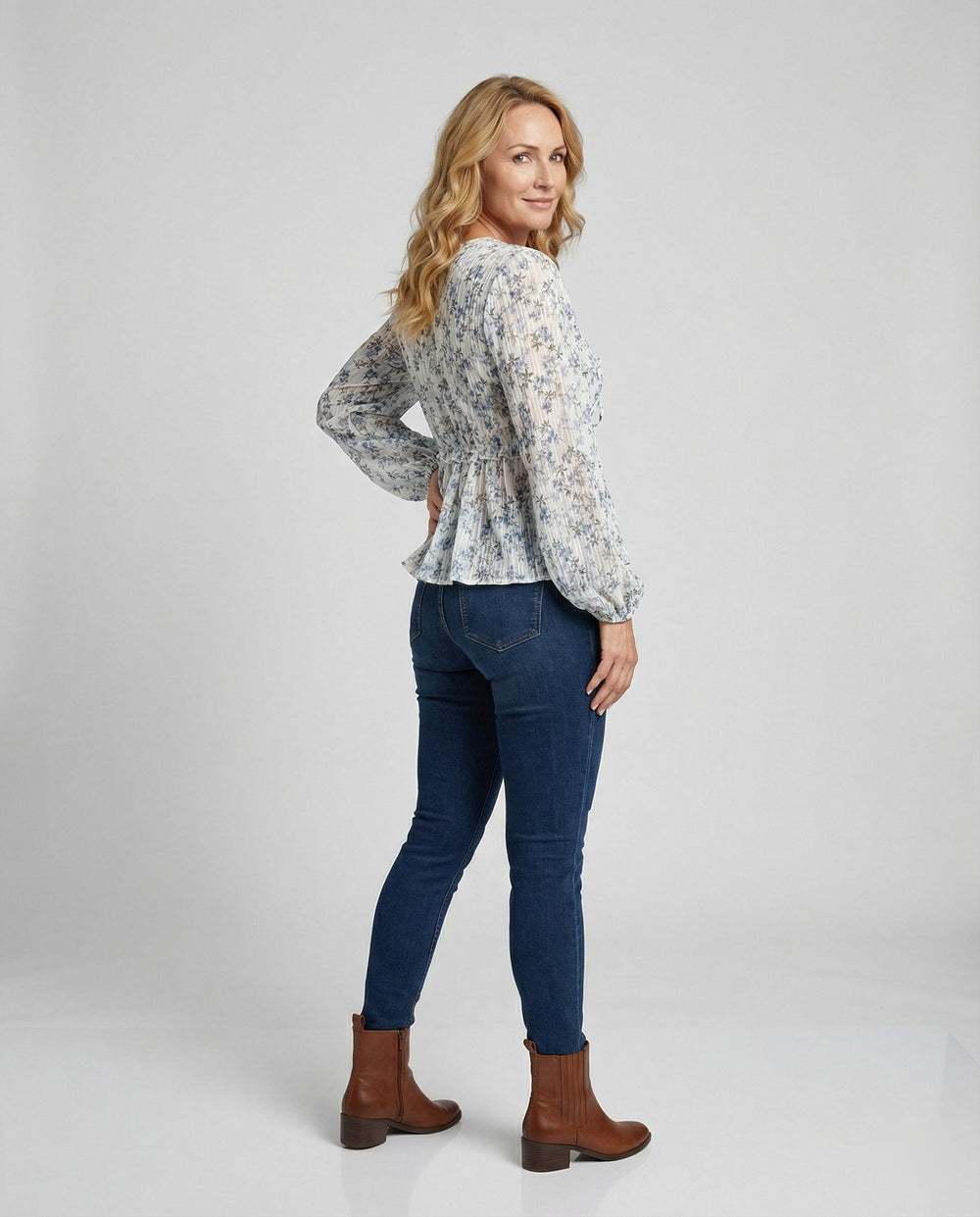 Bluse Damen Chiffon Schnürung