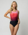 ShopNory | Damen Einteiliger Sport Badeanzug mit Ombre Design & Schnelltrocknend