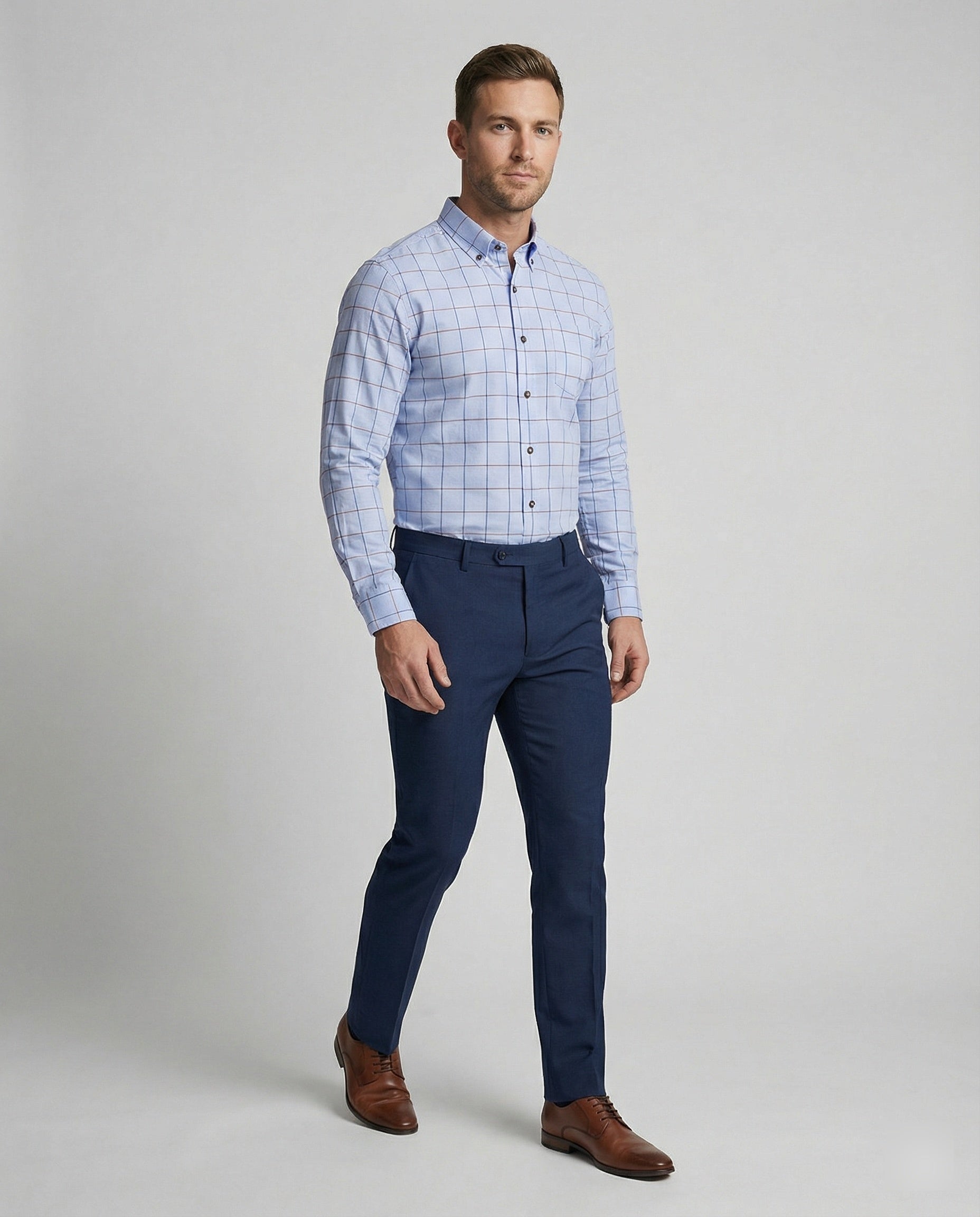 Herren Businesshemd Slim Kentkragen