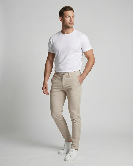 Herren Slim Fit Hose mit Elastikbund