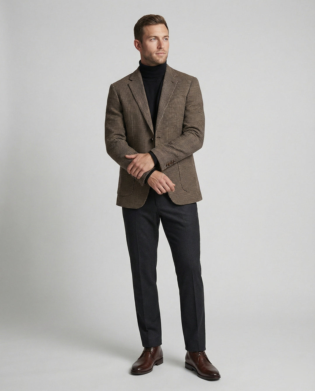 Herren Sakko Glencheck mit Revers