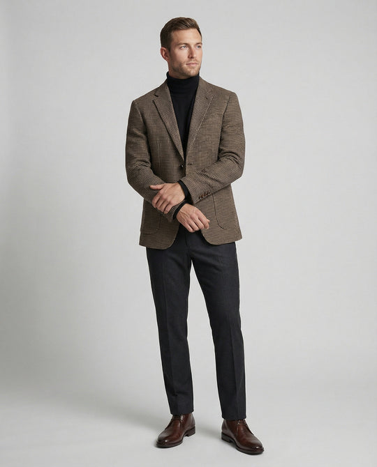 Herren Sakko Glencheck mit Revers