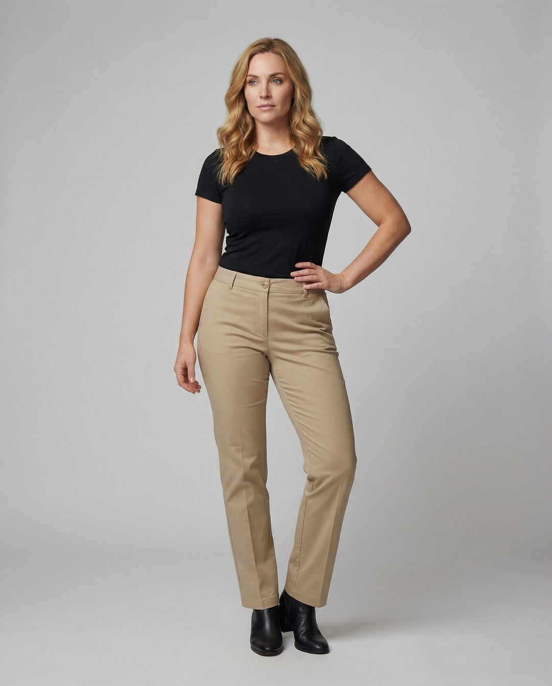Damen Business Stoffhose mit hohem Bund